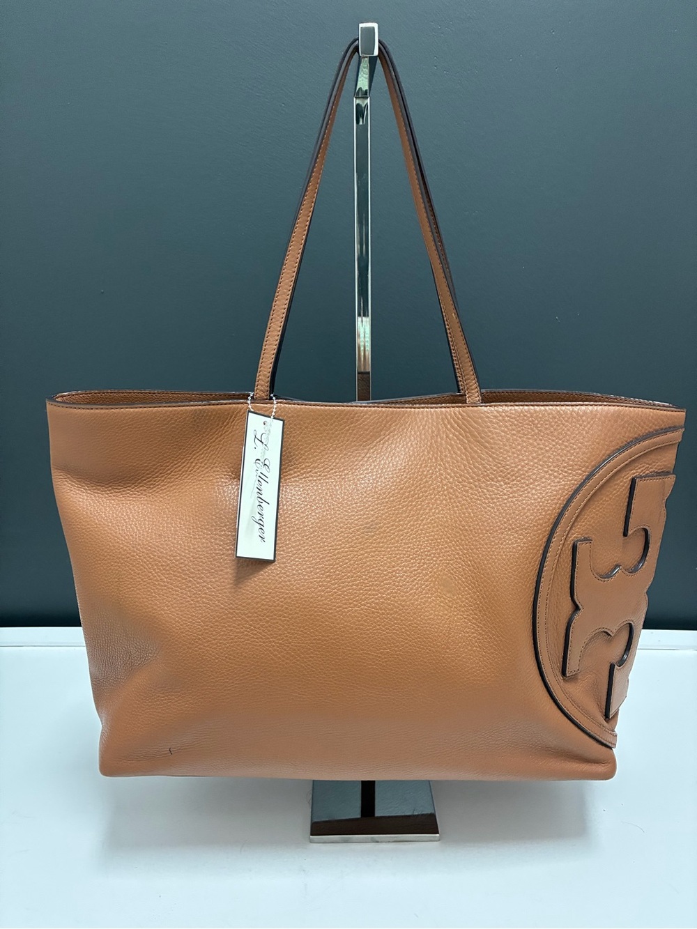 Tory Burch Pebbled Leather Tote Bag